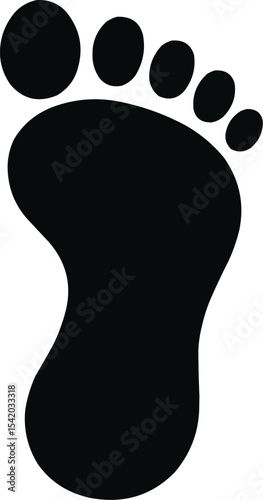human foot print  Abstract Silhouette
