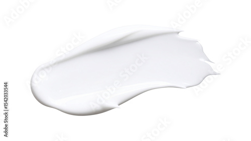 White cosmetic cream stroke isolated on a white background