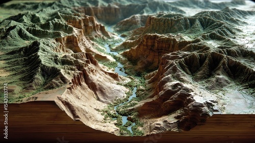 Wallpaper Mural Topographic Model of Wildlife Corridors between Protected Zones for Environmental Policy Meeting Torontodigital.ca
