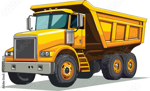 yellow dump truck