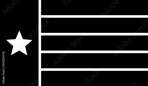 Flag with star  Element silhouette Vector Isolated.
Transparent background. SVG file.