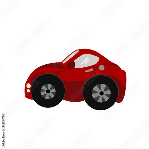 red sports car vector illustration, perfect for automotive industry element 