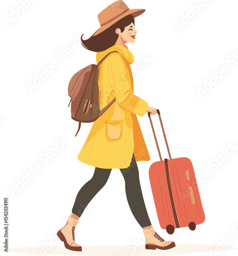 woman with suitcase