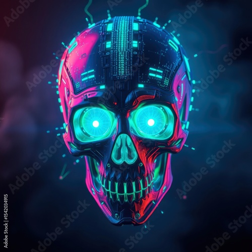 skull in the dark