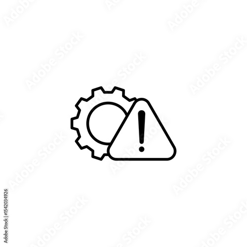 System error icon, system not working sign. vector illustration