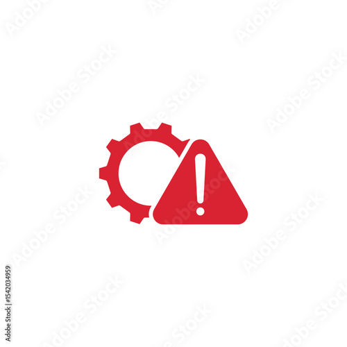 System error icon, system not working sign. vector illustration
