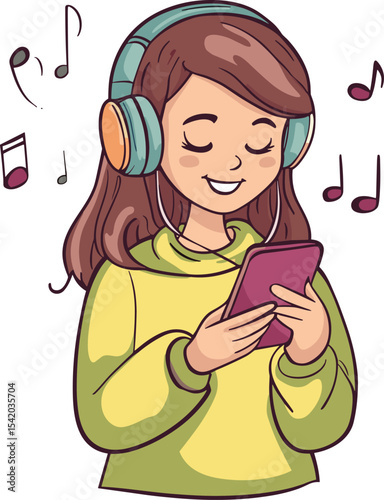 girl listening to music