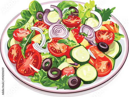 fresh vegetable salad