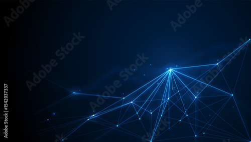 Connected polygons plexus vector background, digital data visualization. vector illustration
