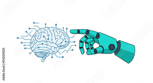Abstract brain network illustration