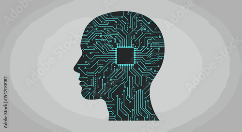 Artificial intelligence human head profile
