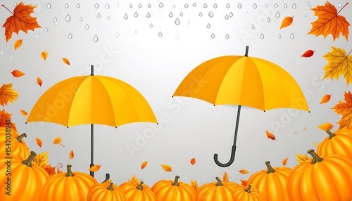 Transparent umbrella shielding from blue-toned rainfall, modern and clean design.
