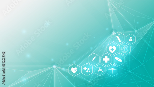health care icon pattern medical innovation concept background design