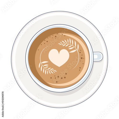 vector coffee mug with heart