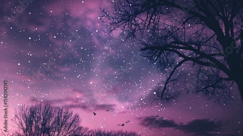 Pink Starry Sky Background Images: Modern, Ethereal, and Visually Appealing for Nighttime Projects