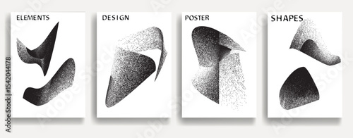 Modern posters . Vector design composition with grunge geometric shapes . Abstract contemporary art . Vector art ideal for media, ads, covers, brochures, banners
