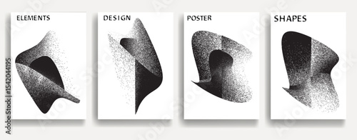 Modern posters . Vector design composition with grunge geometric shapes . Abstract contemporary art . Vector art ideal for media, ads, covers, brochures, banners

