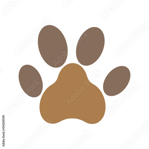Cat or dog paw icon. Paw icon. Dog, cat paw icon. Zoo, vet logo element. Paw print vector symbol. Vector illustration. Eps file 157.
