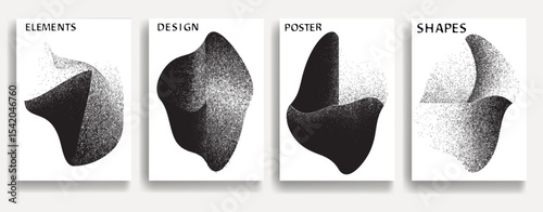 Modern posters . Vector design composition with grunge geometric shapes . Abstract contemporary art . Vector art ideal for media, ads, covers, brochures, banners
