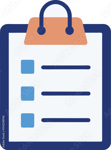 Heart on shopping list icon	