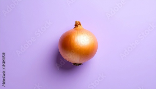 Close up photo of an onion with a soft purple background