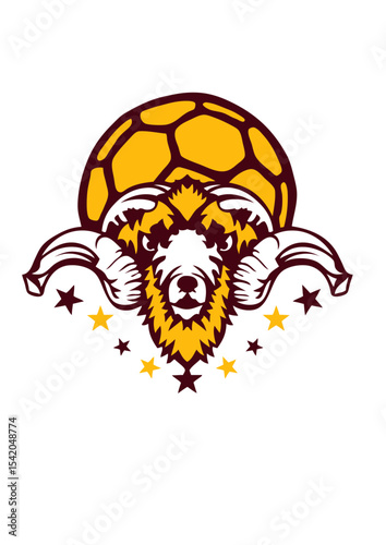 handball belier corne logo club
