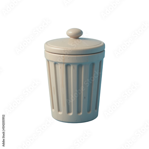 3D style icon of a small trash bin