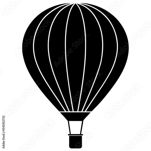 Adventure balloon ride logo icon illustration for floating travel and peaceful journey