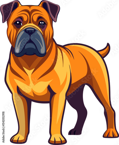Bullmastiff vector icon 