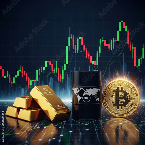 Market Volatility Gold, Oil, and Bitcoin in Motion