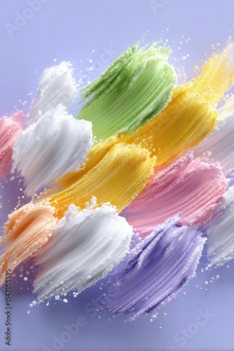 Pastel Fluid Strokes Abstract Background