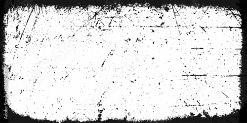 Vector grunge frame.Black and white distress background Dust Overlay Distress Grainy Grungy Framing Effect