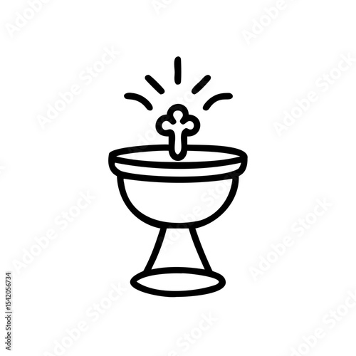 Black Line Drawing Of Incense Burner With Sprays Of Incense For Day Of The Dead Muertos Celebration Handmade
