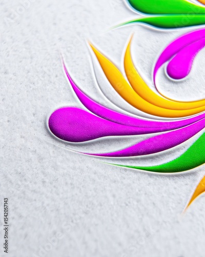 Pastel Ink Marbling Pattern on White Background
