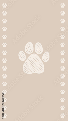 Black and Orange Illustrative Funny Cute Cat Phone Wallpaper