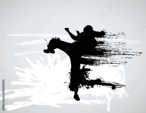 silhouette of a man jumping