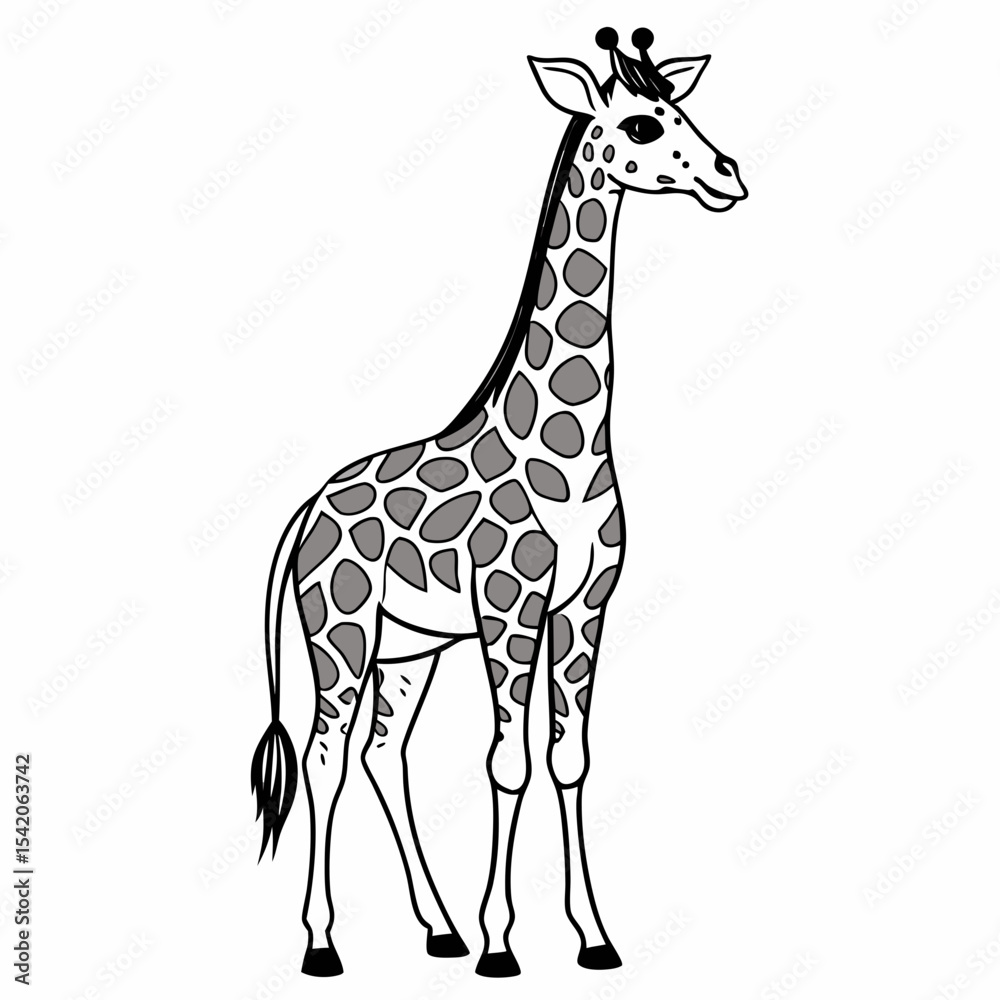 Obraz premium giraffe vector illustration
