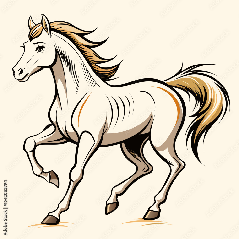 Obraz premium horse vector illustration