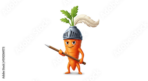 Carrot Knight: Vegetable Warrior with a Spear