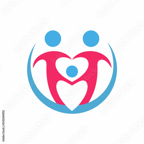 Family Care Logo Vector Design.