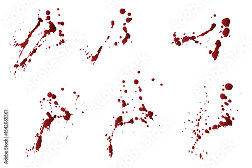 Red ink blood splatter set