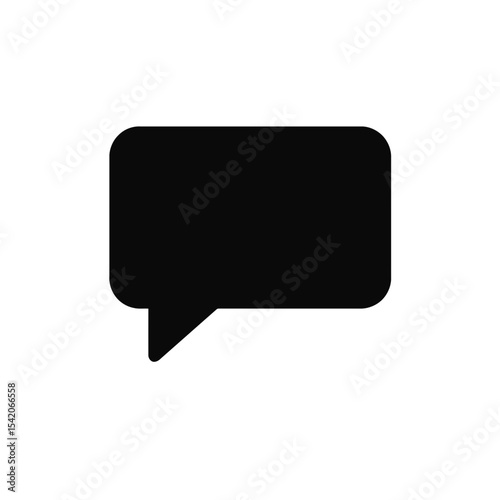 very simple flat and single minimalist Instant Message Silhouettes in black on a white background
