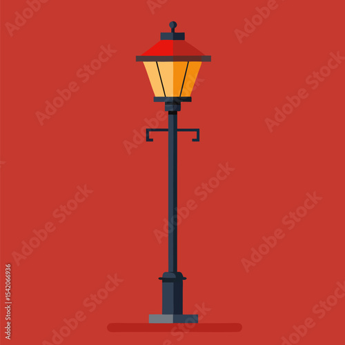 street lamp isolated on white
