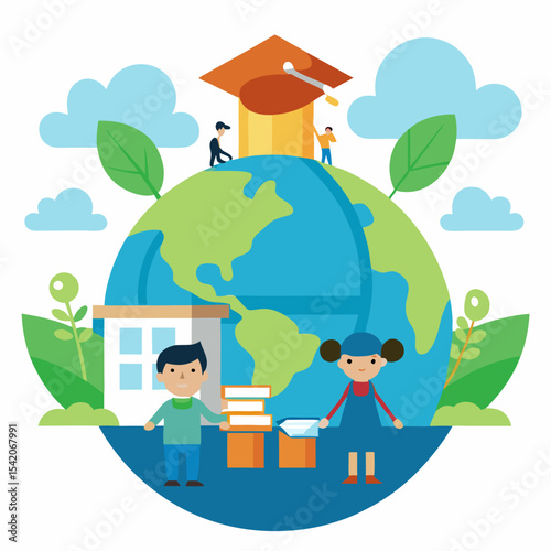 Sustainable education for future generations illustration
