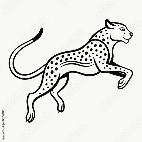 cheetah vinyl ready vector illustration