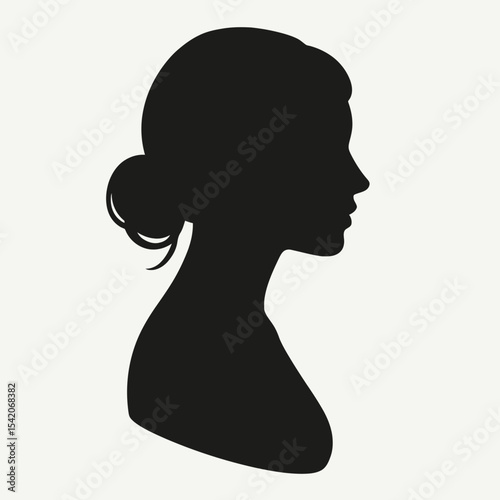 very simple flat and single minimalist Womanizer Silhouettes in black on a white background