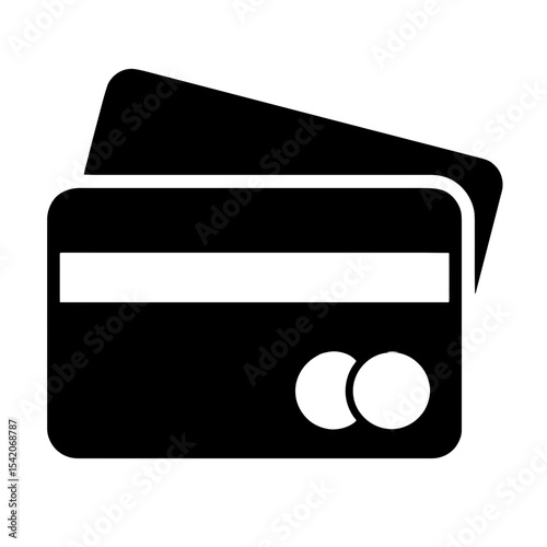 very simple flat and single minimalist Card Silhouettes in black on a white background