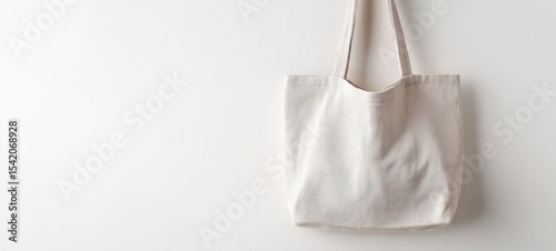 The minimalist canvas tote bag on a light background for creative branding.