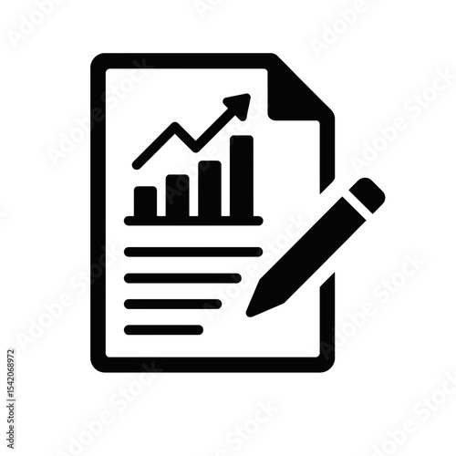 very simple flat and single minimalist Reporting Silhouettes in black on a white background