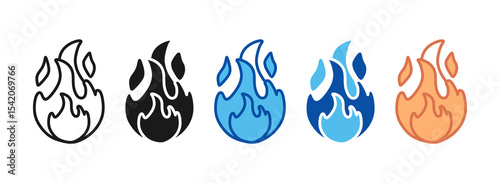 Propane Icon Set Multiple Style Collection